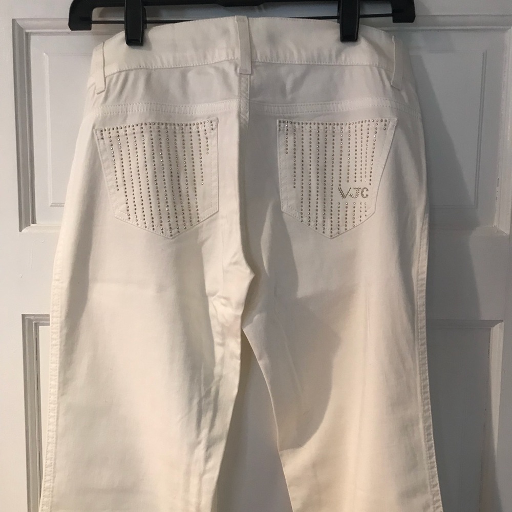 Versace Jeans White Studded Jeans Sz 29 - Picture 3 of 7